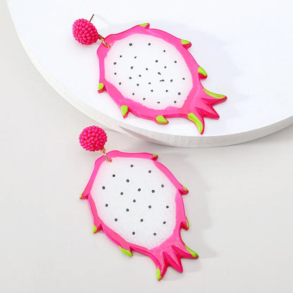 Acrylic Fruit Big Earrings