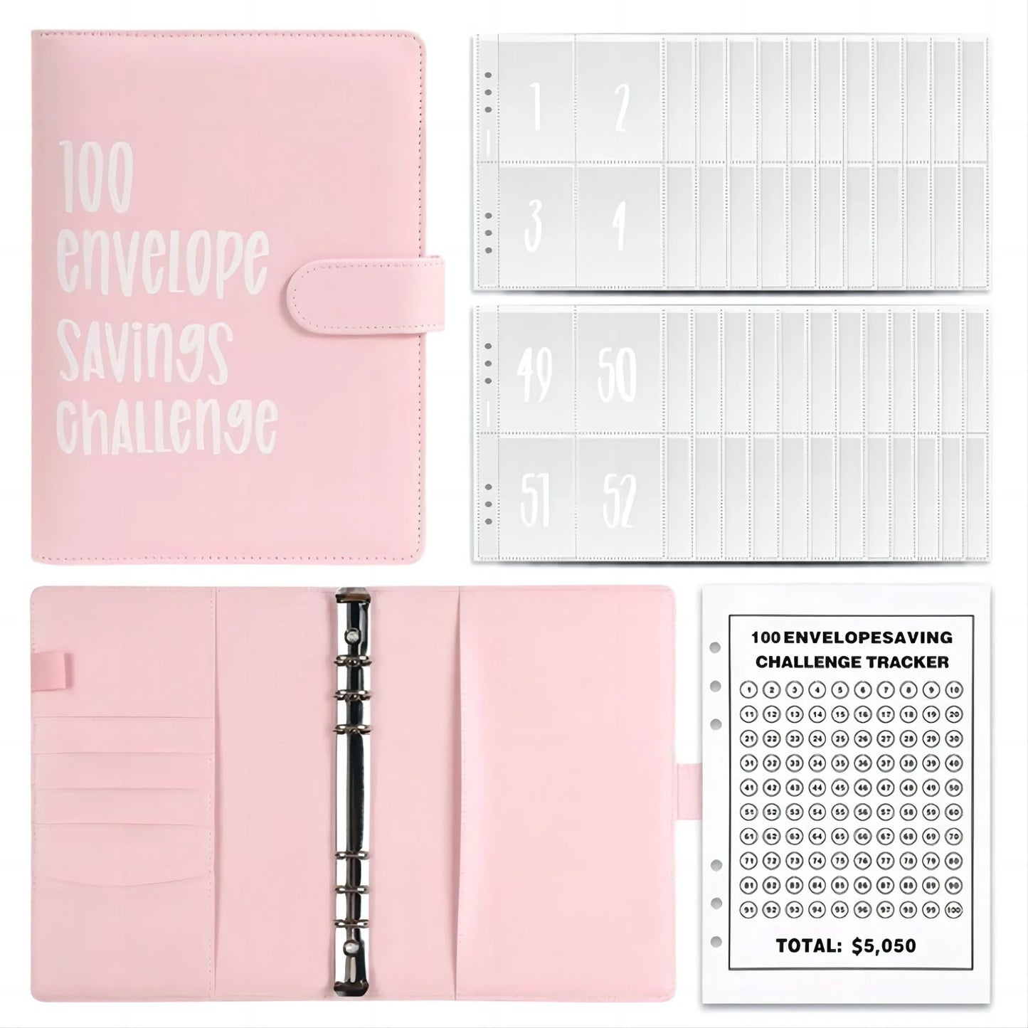 100 Envelope Savings Challenge Binder