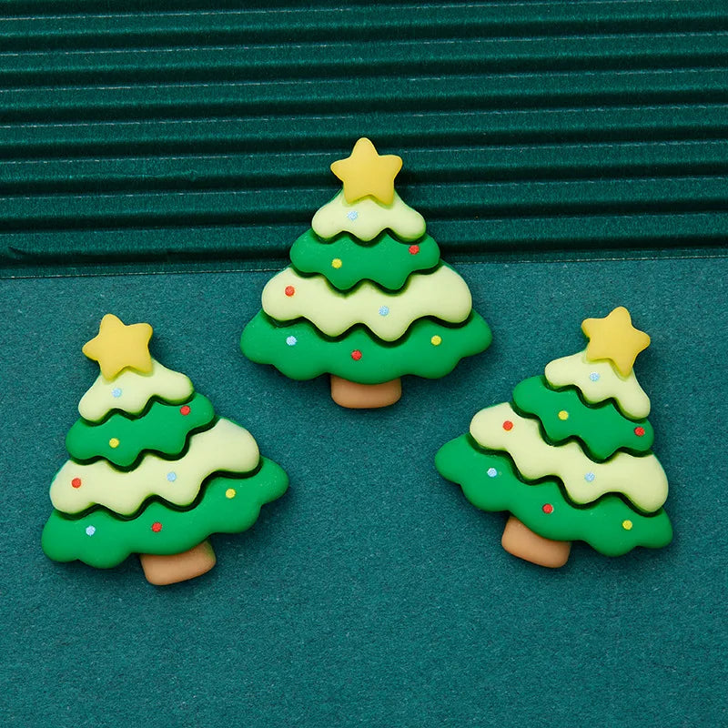 10-Piece Mini Christmas Resin Cabochon Set