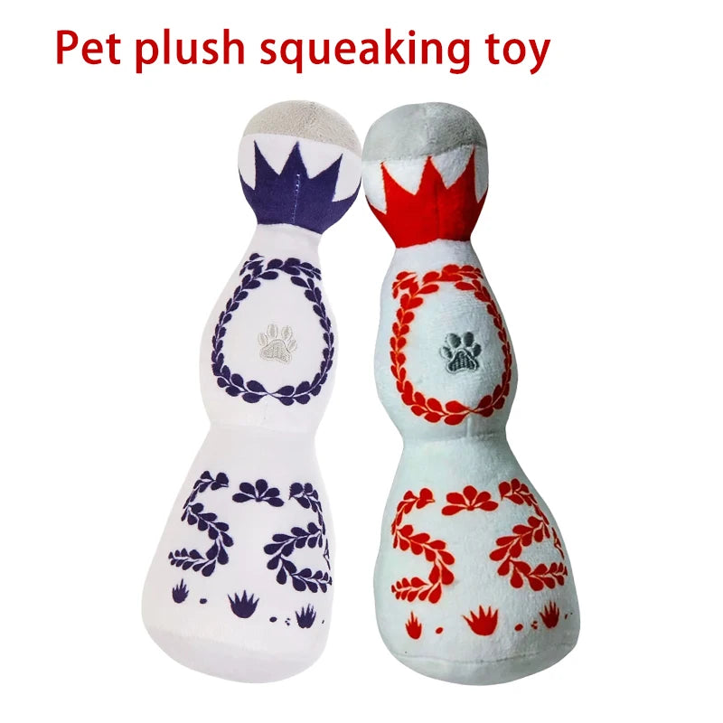Funny Tequila Bottle Plush Dog Toy