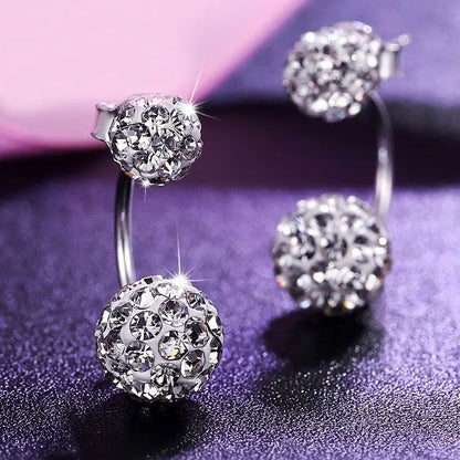 Crystal Ball Stud Earrings