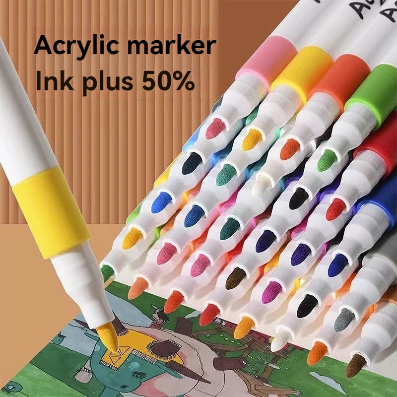 12-80 Colores Set Acrylic Paint Art Marker