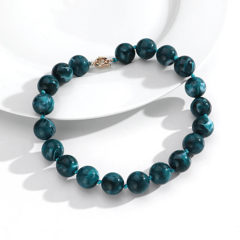 Fishsheep Multicolor Beaded Choker Necklace