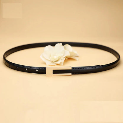 Women’s Thin PU Leather Waist Belt