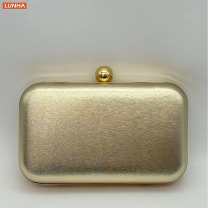 Vintage Metallic Box Clutch Bag