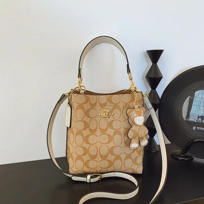 Medium PU Bucket Crossbody Bag