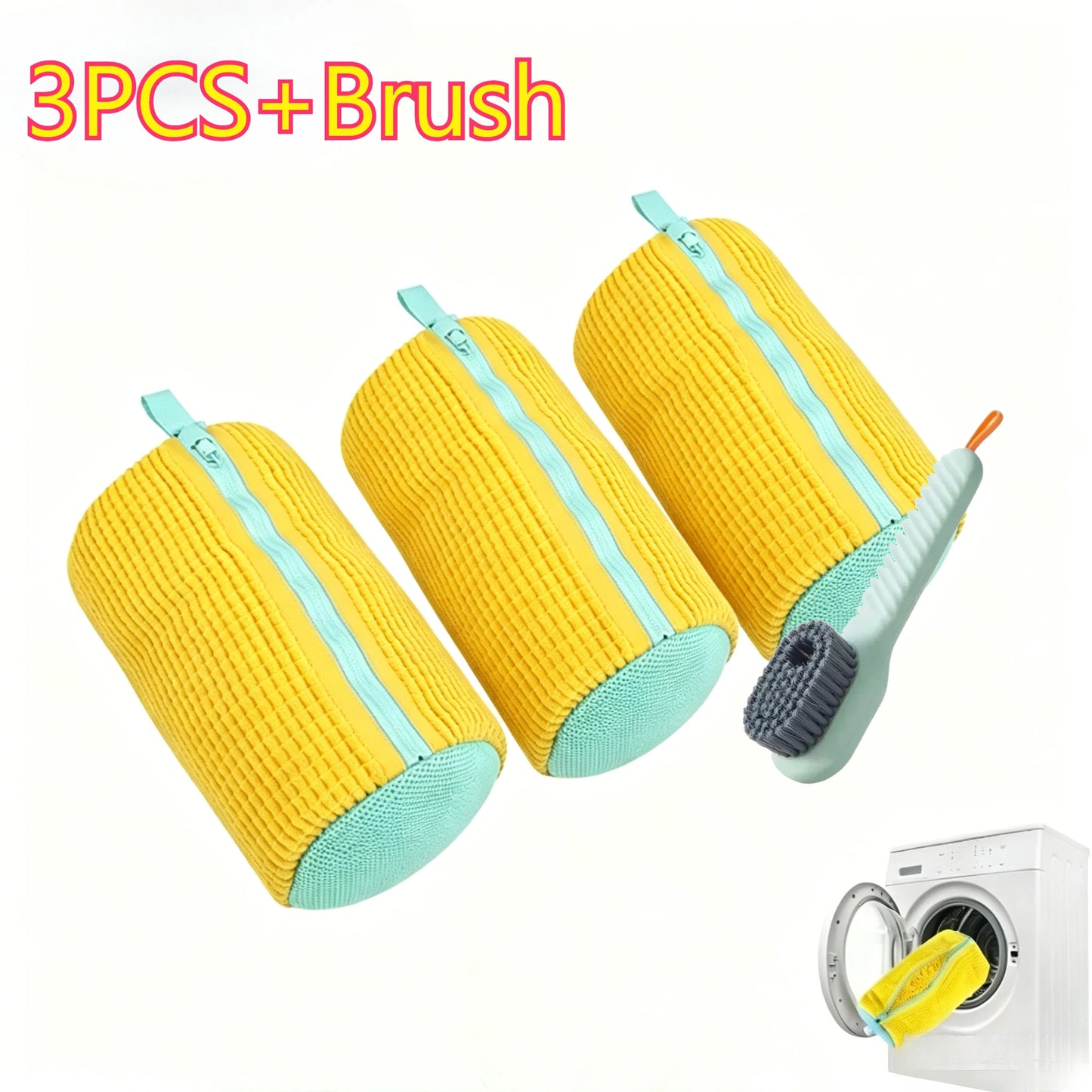 Reusable Shoe Washing Machine Laundry Bag with Zipper