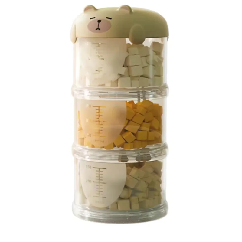 Portable 3-Layer Pet Treat Storage Box for Dogs
