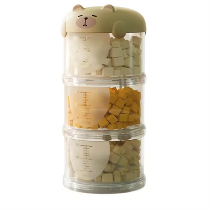Portable 3-Layer Pet Treat Storage Box for Dogs