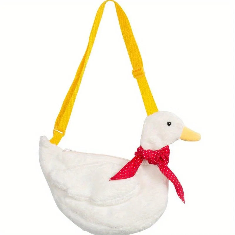 Cute Plush Goose Crossbody Shoulder Bag