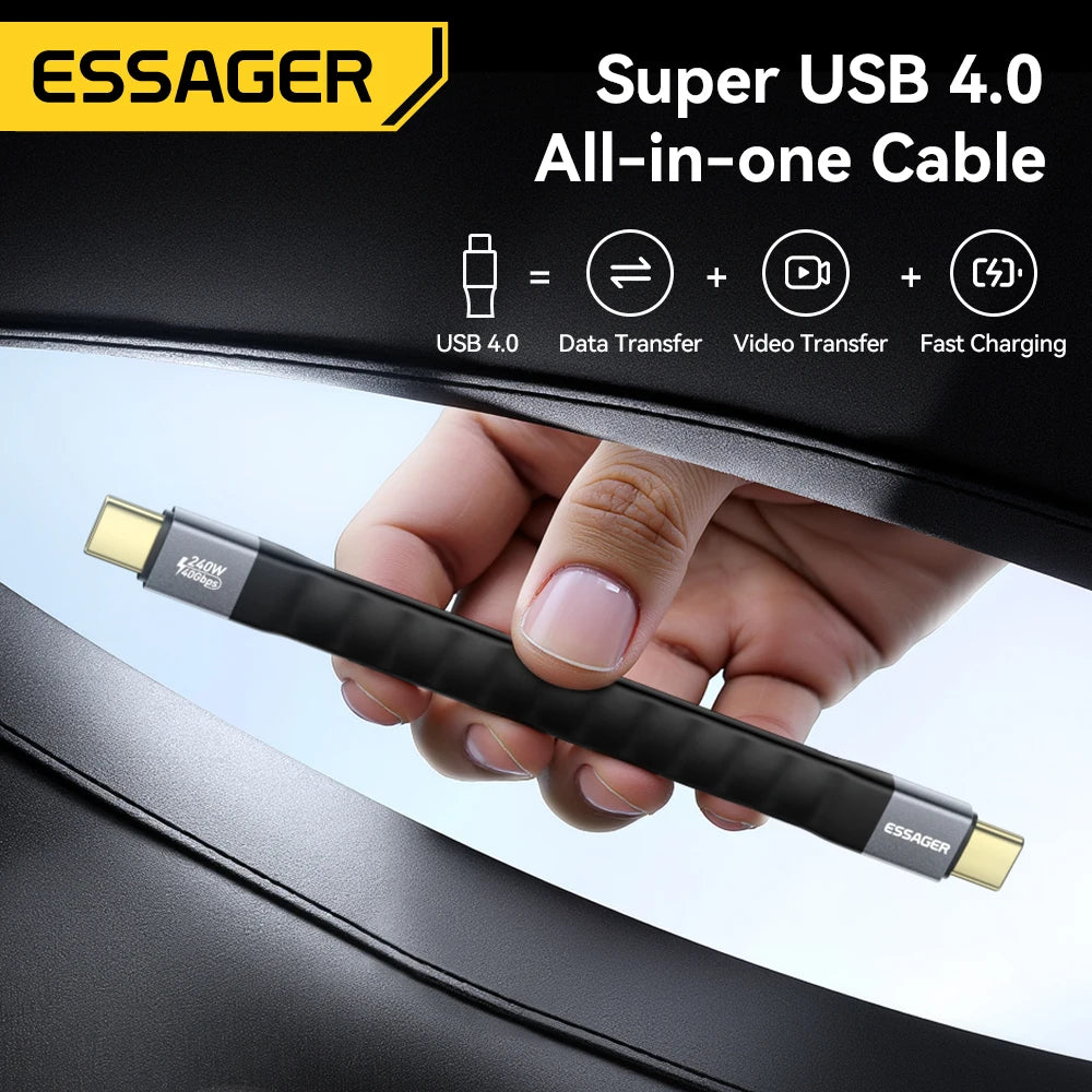 ESSAGER 240W USB-C PD3.1 Fast Charging Cable