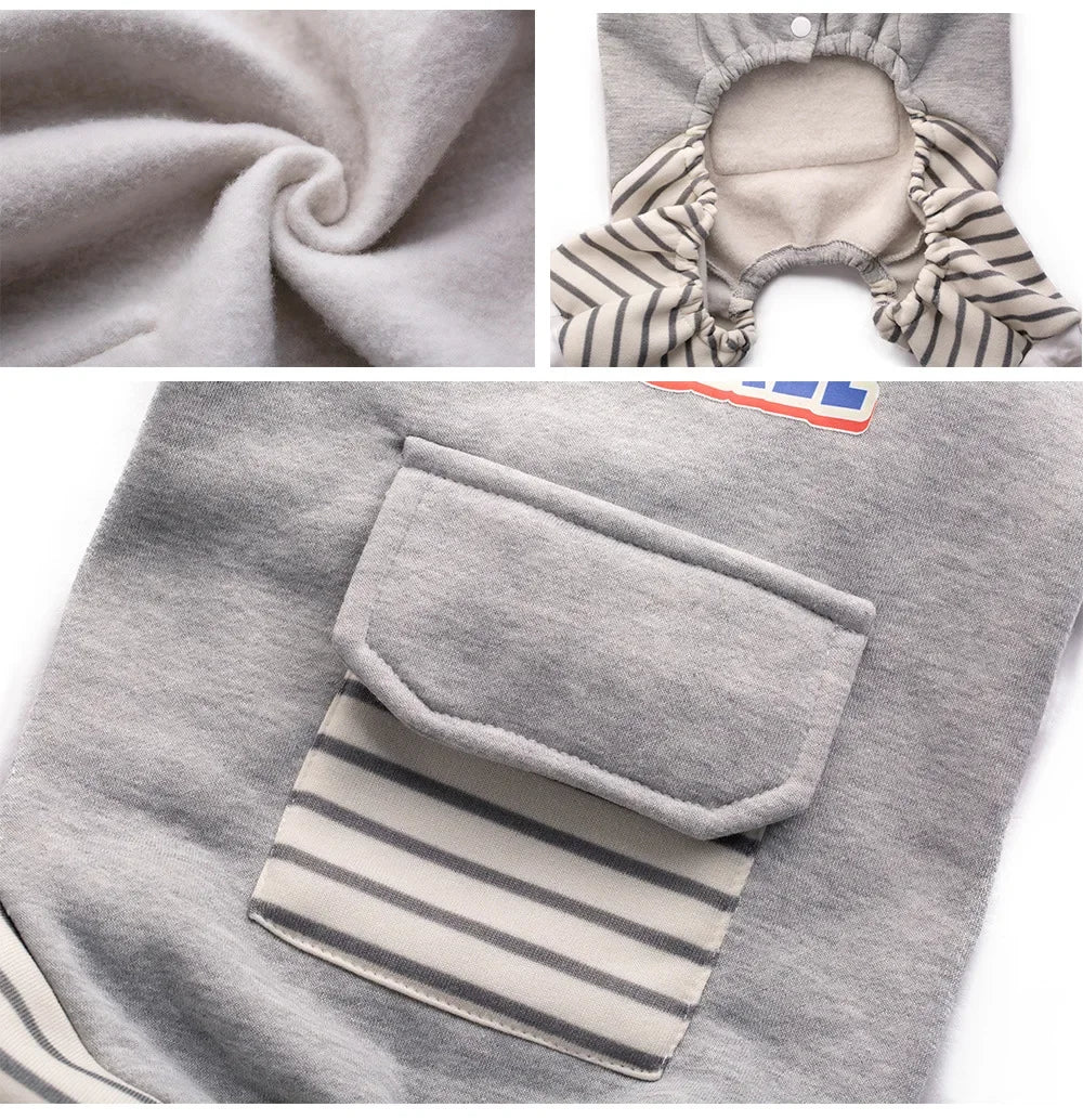Miss Doggy Warm Turtleneck Dog Pajamas for Large Dogs