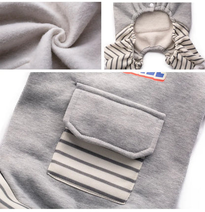 Miss Doggy Warm Turtleneck Dog Pajamas for Large Dogs