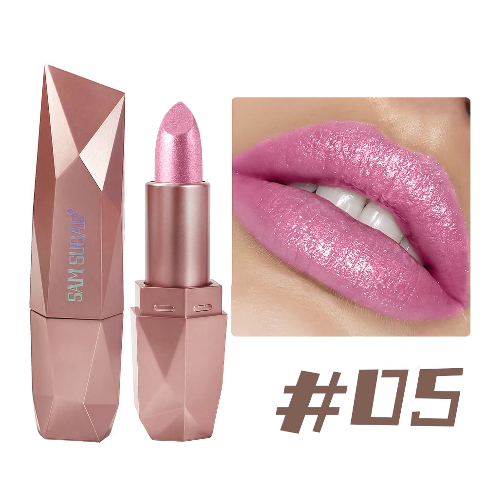 SAM SUGAR 6-Color Diamond Pearl Lipstick