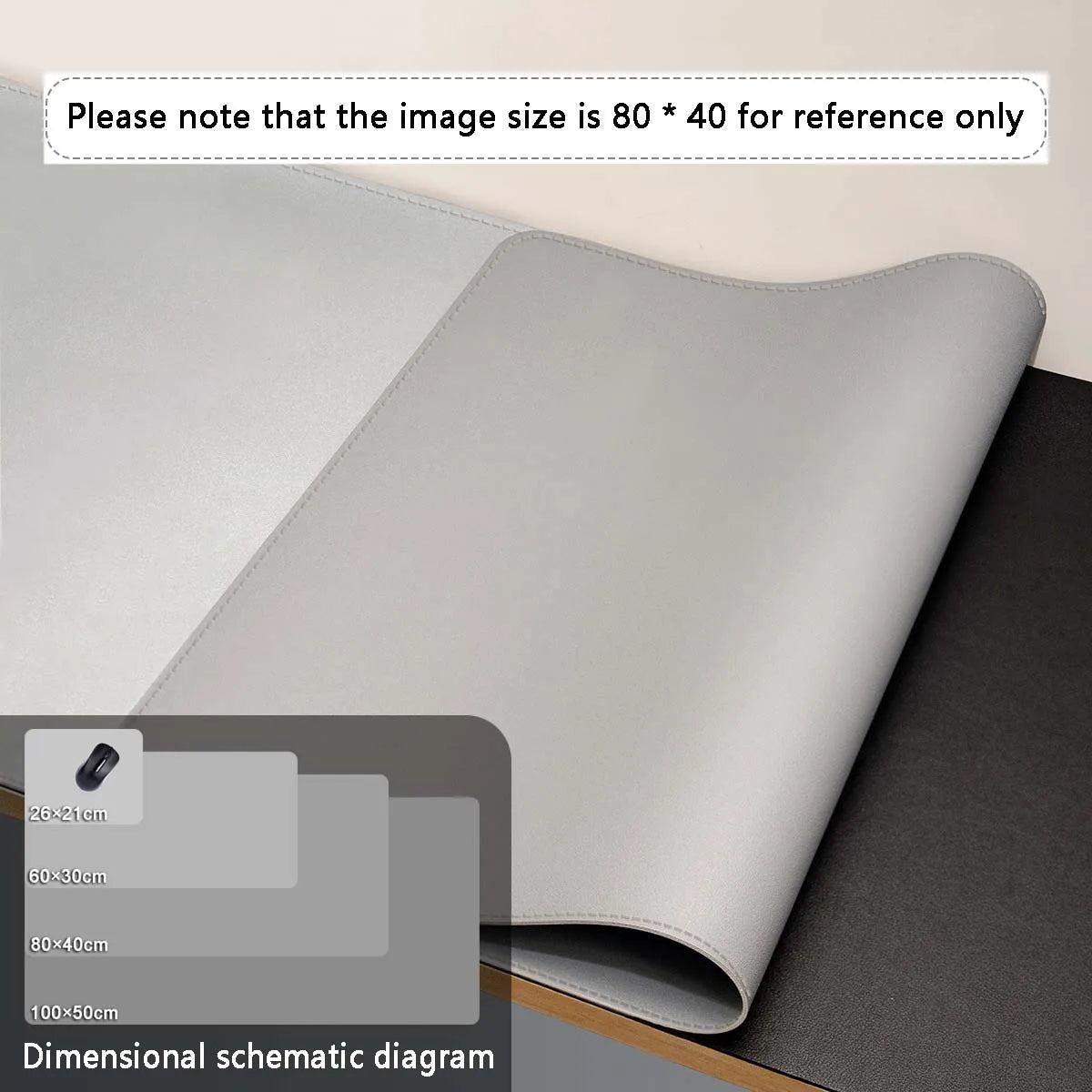 Large PU Leather Desk Mat & Mouse Pad