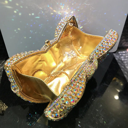 Rhinestone Bow Evening Clutch