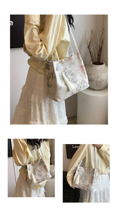 Silk Jacquard Shoulder Bag