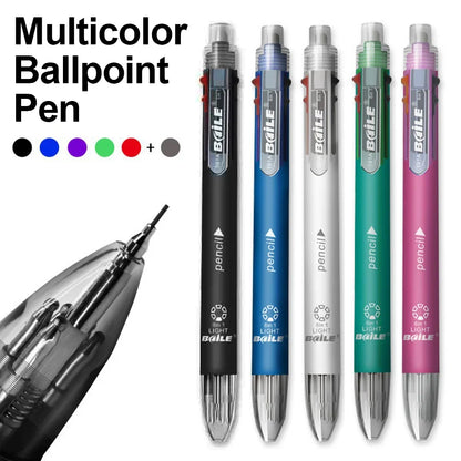 6 In 1 Multicolor Ballpoint Pens 5 Colors