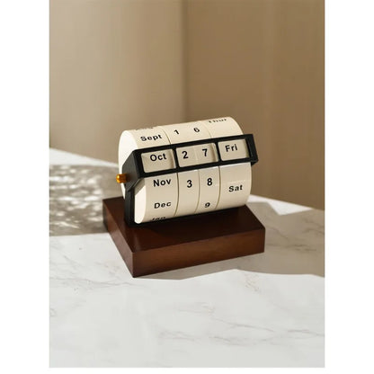 Rotating Wheel Perpetual Calendar Desk Ornament