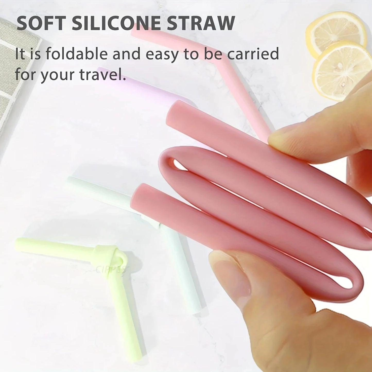 Silicone Replacement Straws with Brush