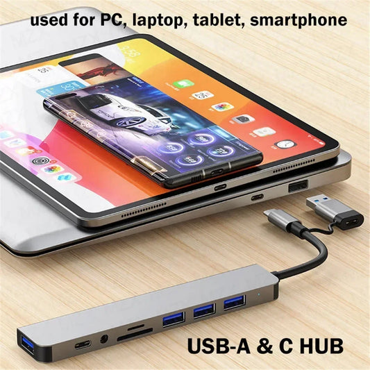 USB-C Docking Station with Card Reader & Audio