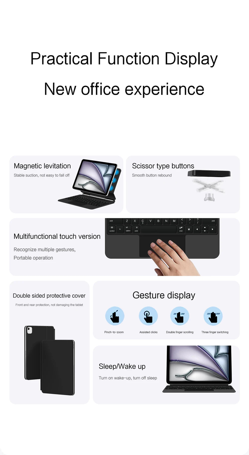 Backlit Keyboard Case with Trackpad for iPad Air & iPad Pro