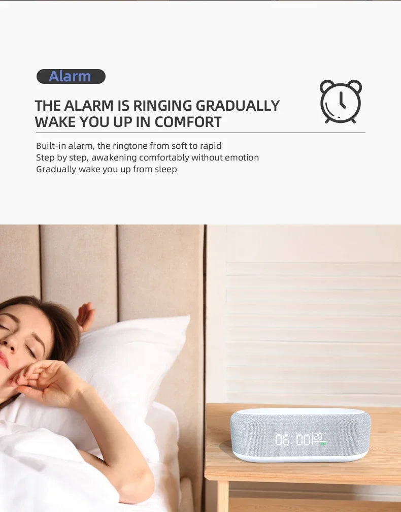 Wireless Charging Alarm Clock Station