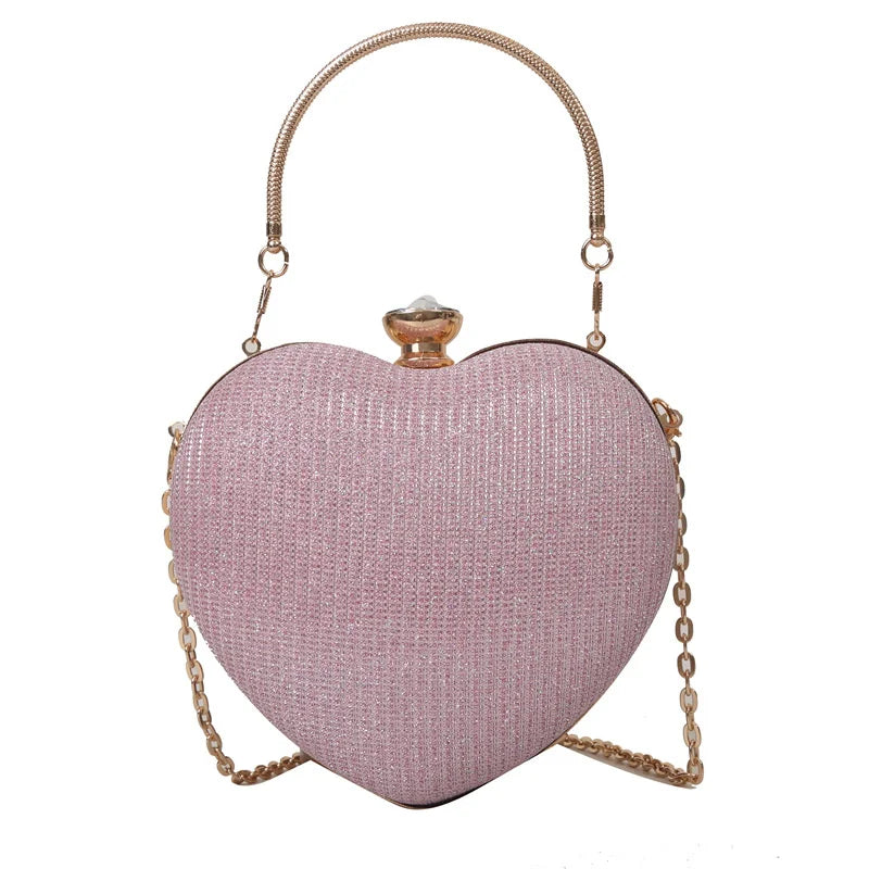 Heart Shape Evening Crossbody Bag