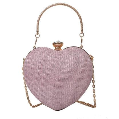 Heart Shape Evening Crossbody Bag