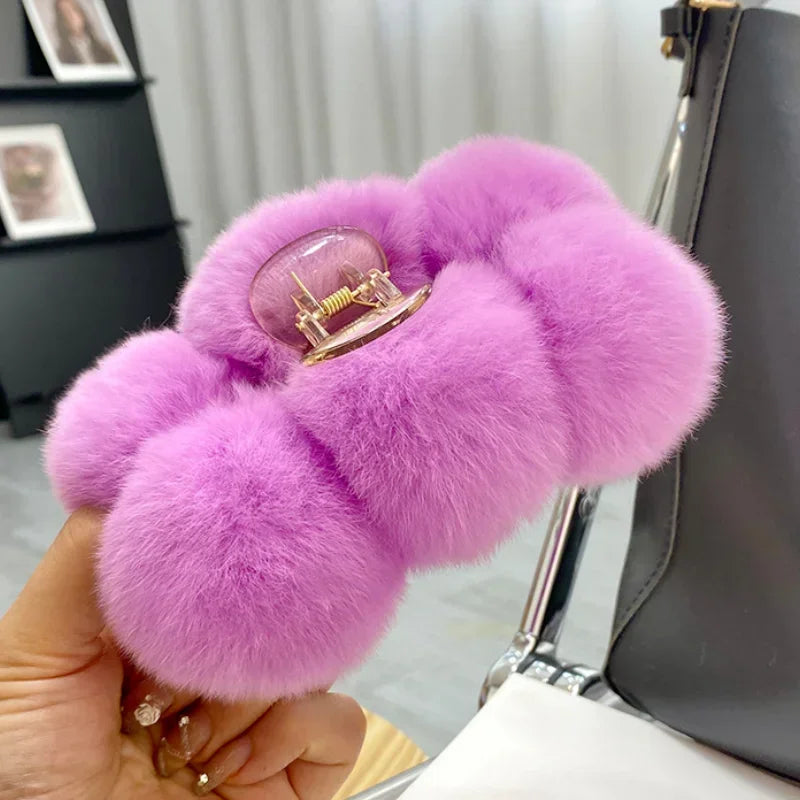 Women’s Furry Hair Claw Clip