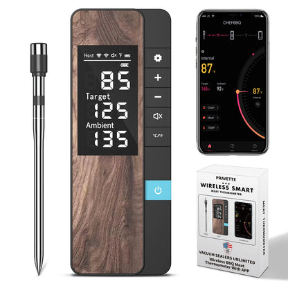 Wireless Bluetooth Meat Thermometer with LED Display