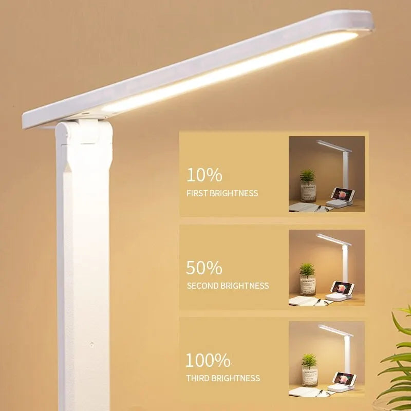 LED White Folding Desk Lamp