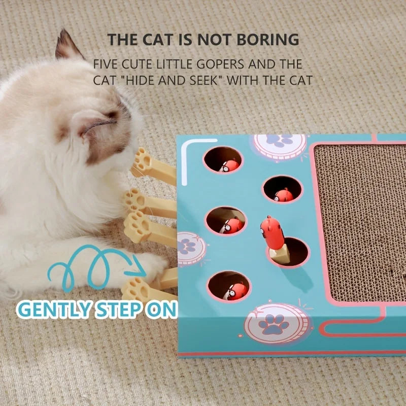 Interactive Pop-Up Cat Scratcher & Puzzle Toy