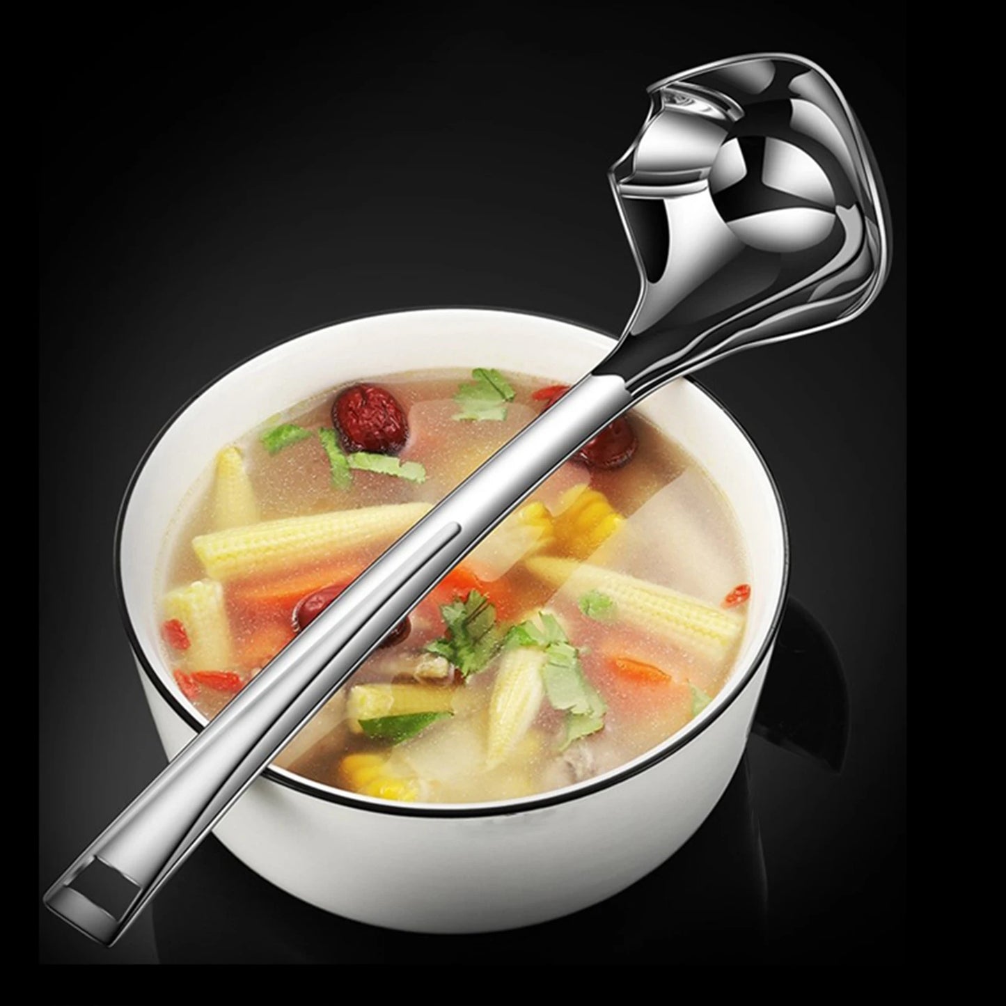 Stainless Steel Oil Separator Ladle with Pour Spout