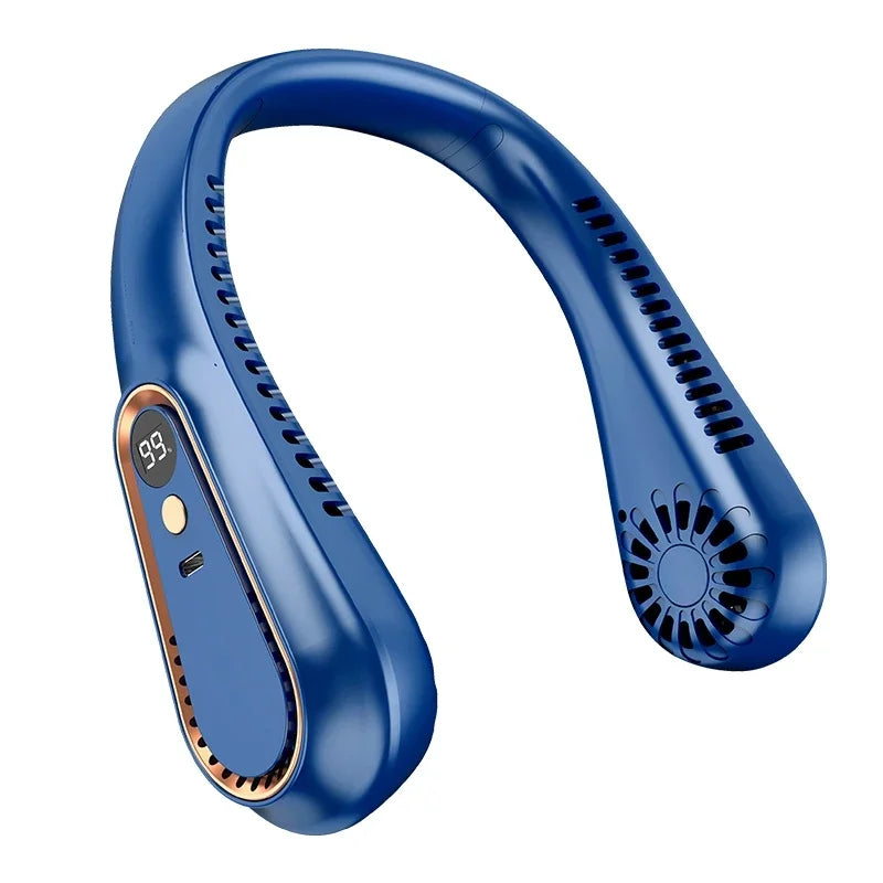 Portable Bladeless Neck Fan with LED Display