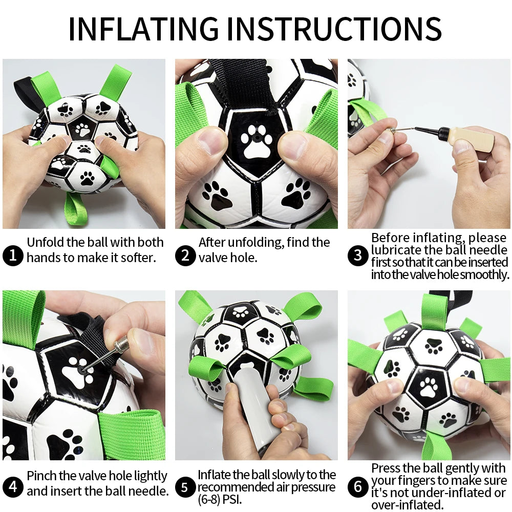 Dog Soccer Ball with Straps