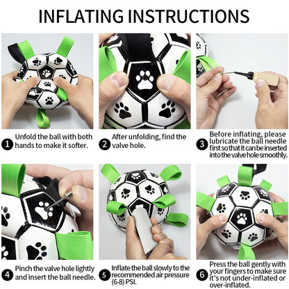 Dog Soccer Ball with Straps