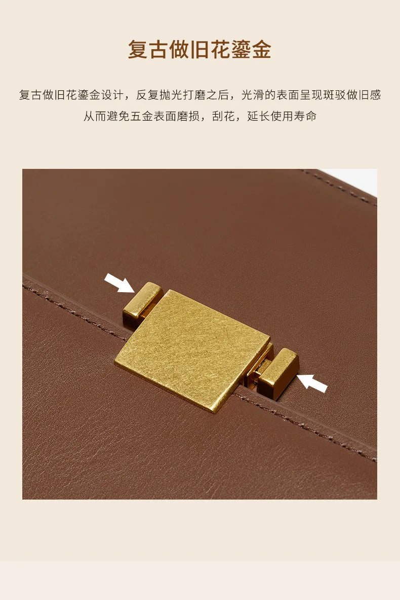 Vintage Leather Crossbody Handbag