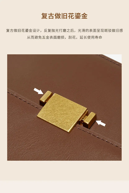 Vintage Leather Crossbody Handbag
