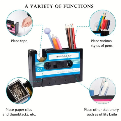 Retro Cassette Desk Organizer