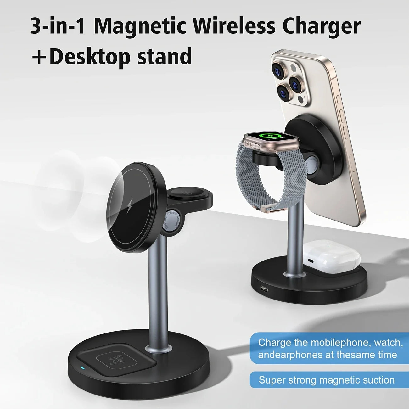 3-in-1 Magnetic Wireless Charging Station