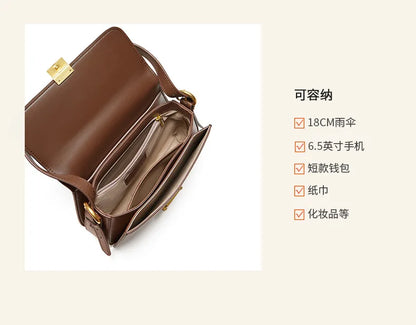 Vintage Leather Crossbody Handbag