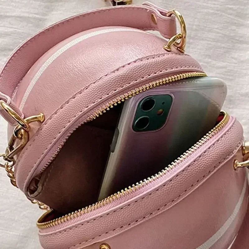 Basketball Round Crossbody Shoulder Bag