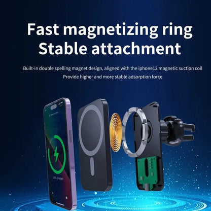 Magnetic Wireless Car Charger & Vent Mount for iPhone