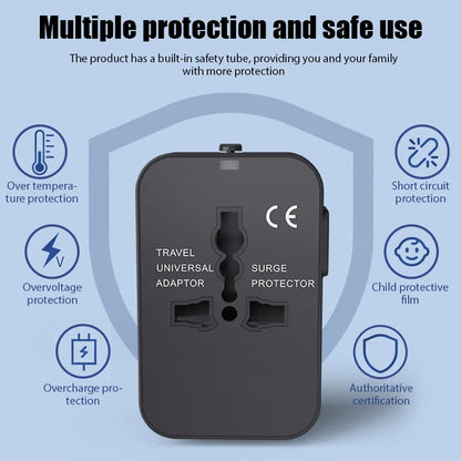 Universal Travel Adapter with USB Ports