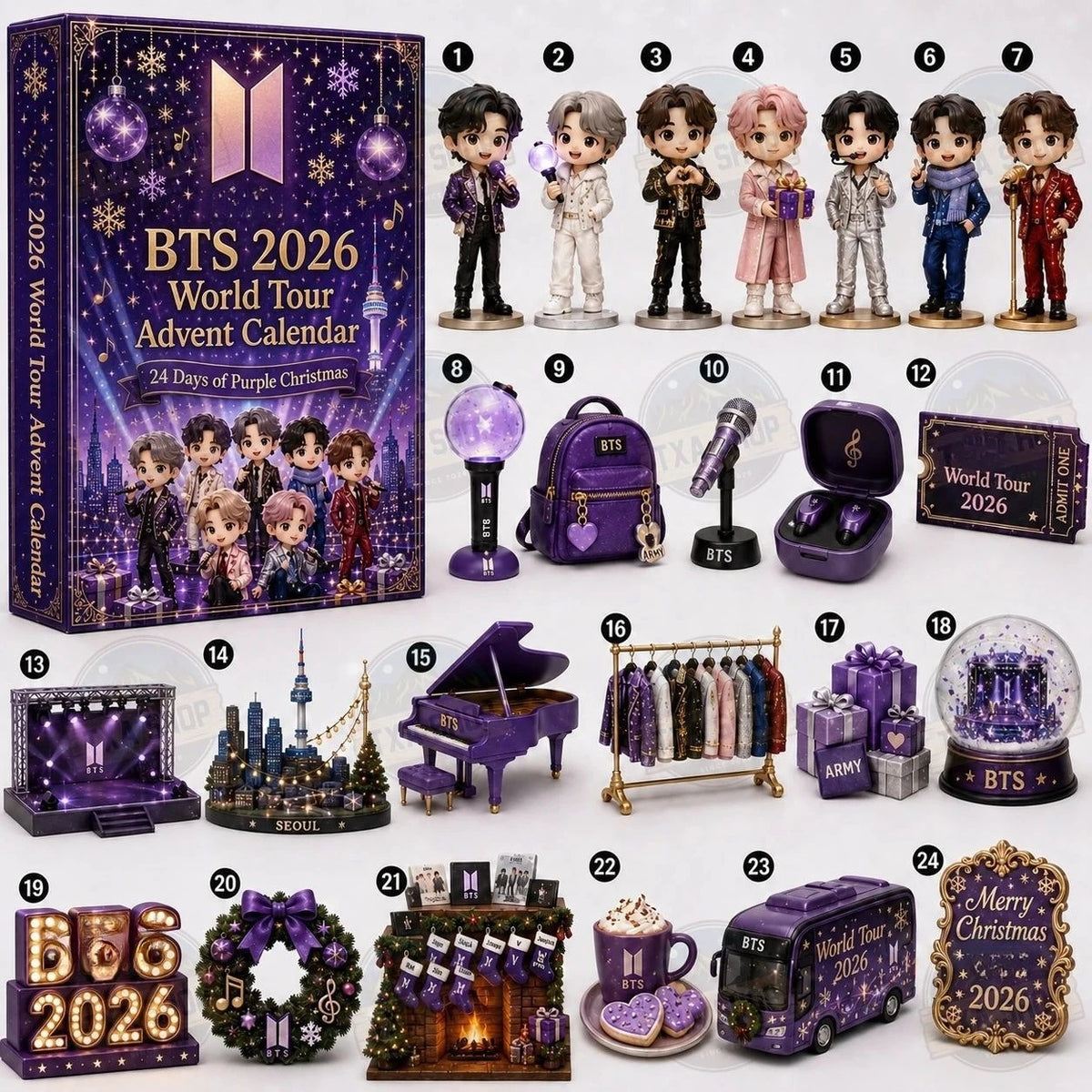 24-Day Christmas Countdown Ornament Box