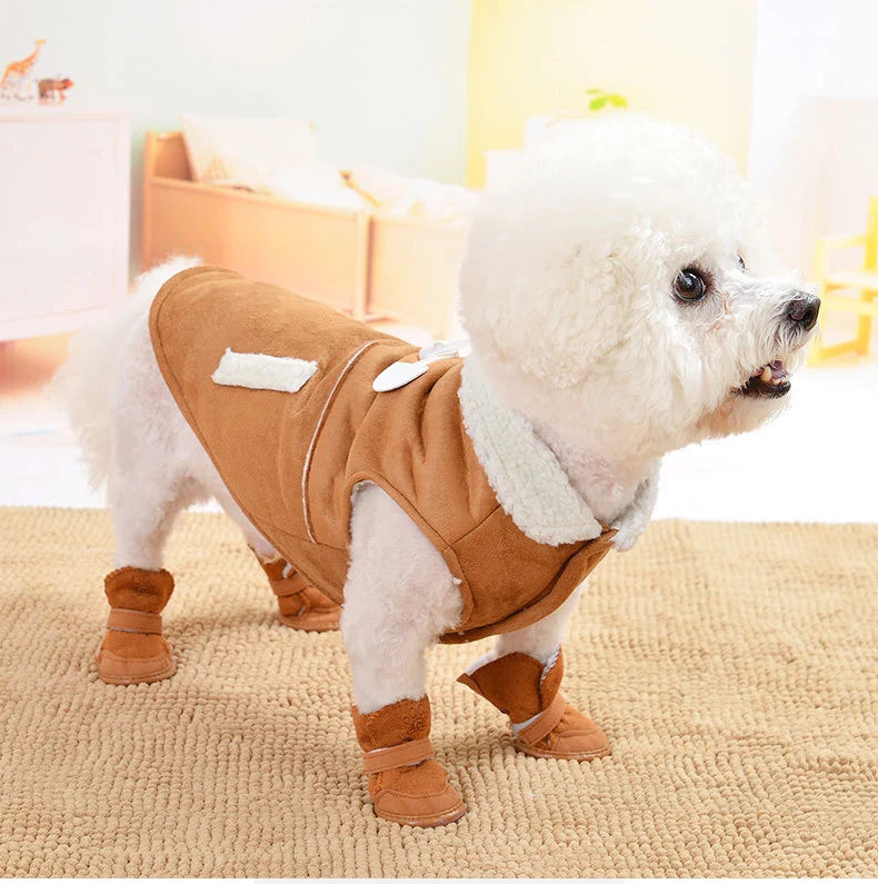 4Pcs/set Warm Dog Shoes