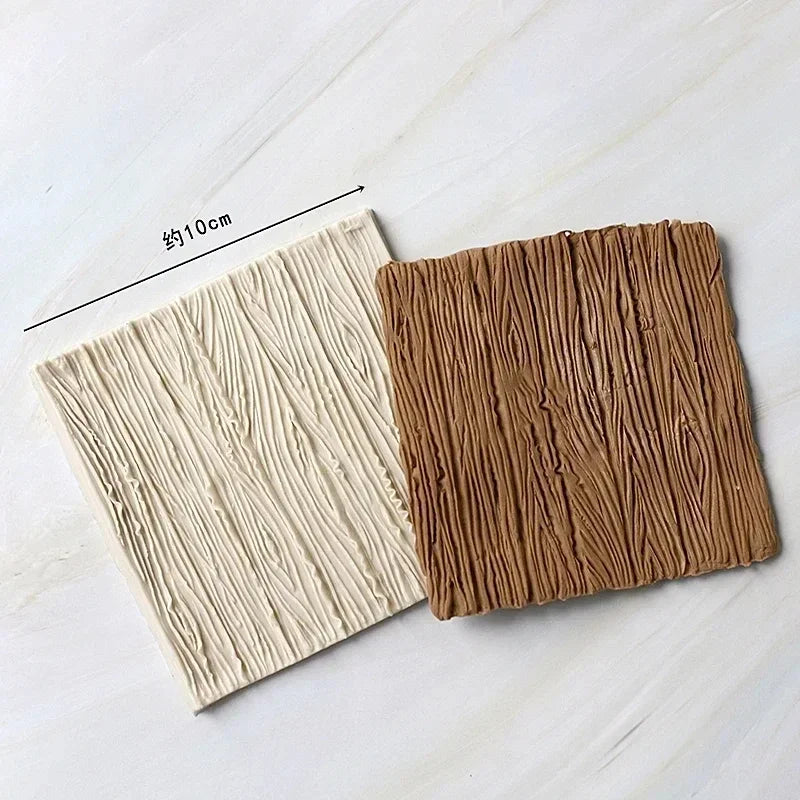 VERIDIAN Rock Brick Wall Texture Silicone Molds Diy Wood Grain Tree Bark Silicone Mat Fondant Baking Mold Cake Decorating Tools