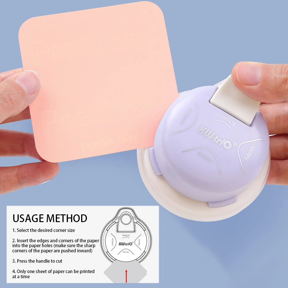 Portable Multi-Radius Corner Rounder Punch for Scrapbooking & DIY