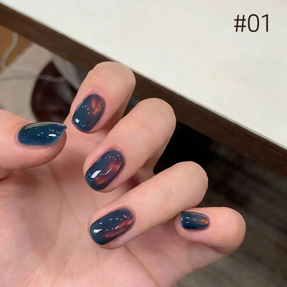 Brown Gold Cat Eye Gel Nail Polish